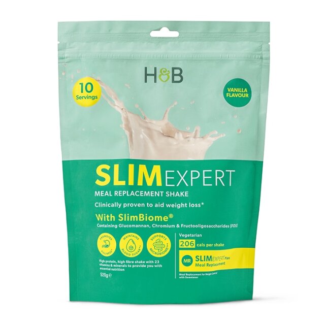 Holland & Barrett SlimExpert Meal Replacement Shake Vanilla Flavour 520g - 1