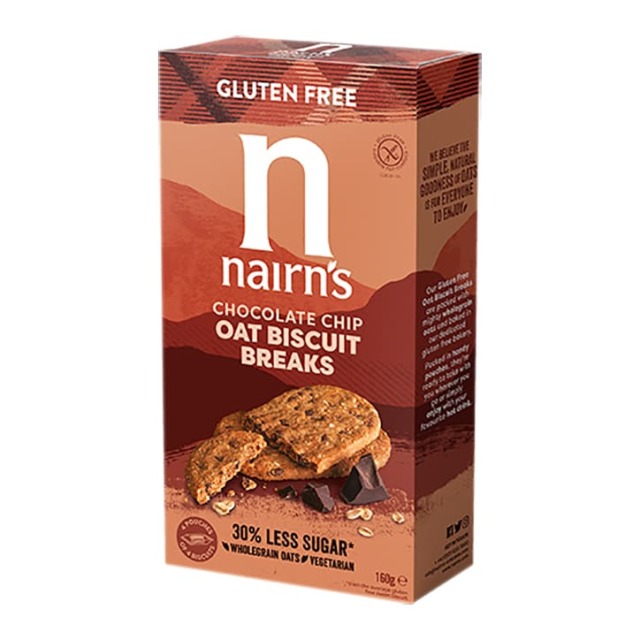 Nairn's Gluten Free Chocolate Chip Biscuit Breaks 160g - 1