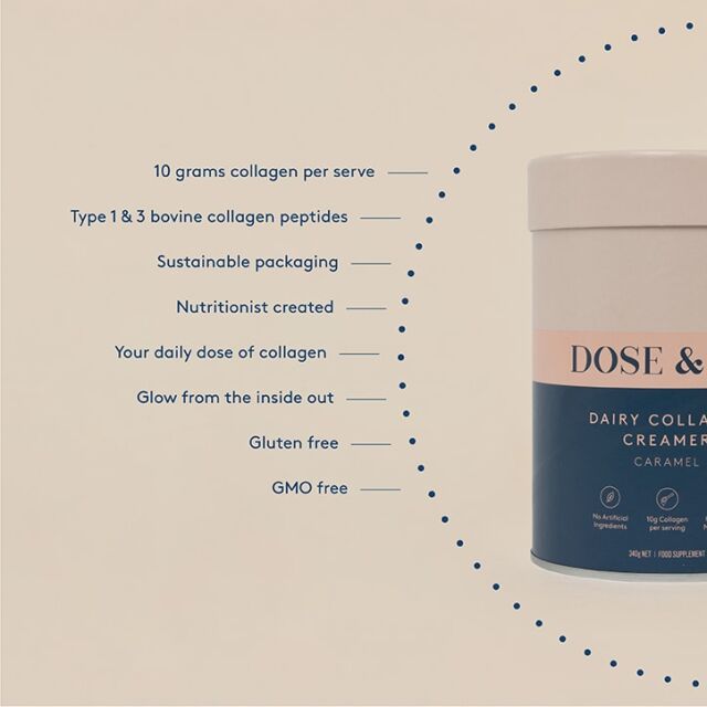 Dose & Co Dairy Collagen Creamer Caramel 340g - 2