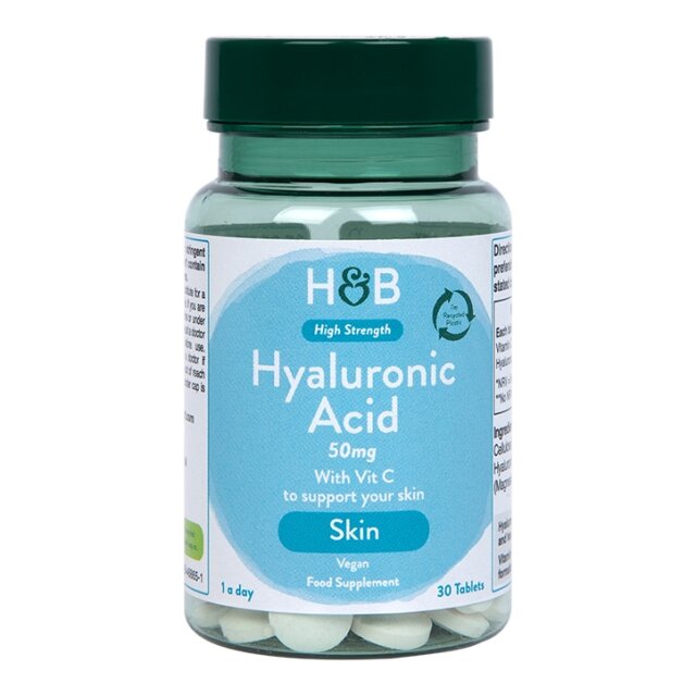 Holland & Barrett High Strength Hyaluronic Acid 50mg 30 Tablets - 1