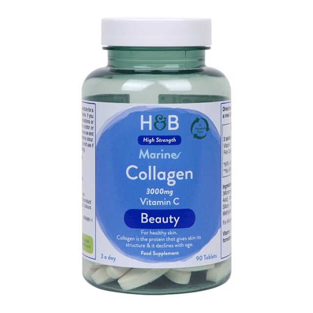 Holland & Barrett Marine Collagen with Vitamin C 3000mg 90 Tablets - 1