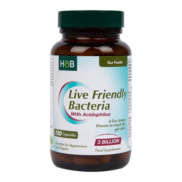 Holland & Barrett Live Friendly Bacteria with Acidophilus 120 Capsules - 1