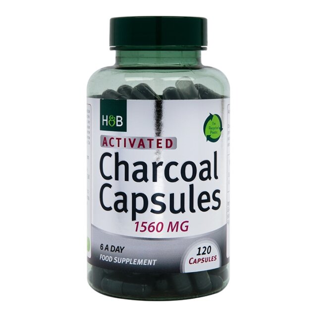 Holland & Barrett Activated Charcoal 1560mg 120 Capsules - 1