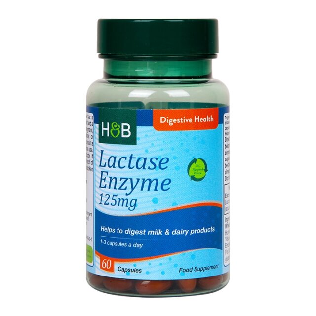 Holland & Barrett Lactase Enzyme 125mg 60 Capsules - 1
