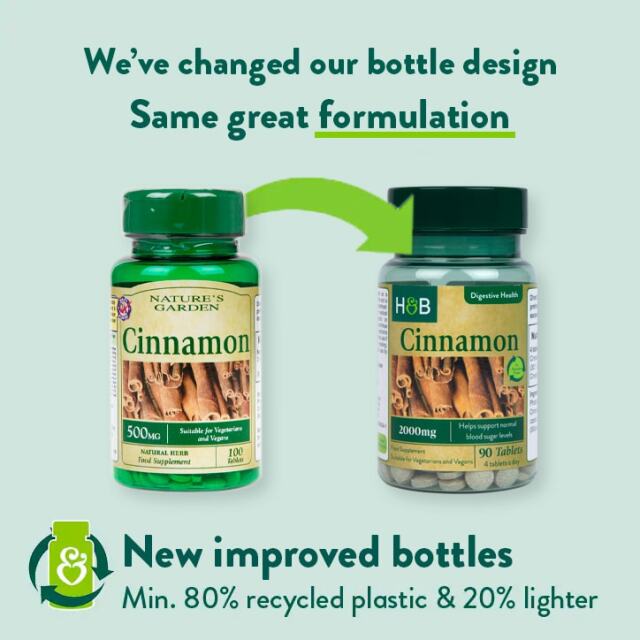 Holland & Barrett Cinnamon 2000mg 90 Tablets - 2