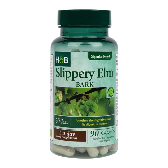 Holland & Barrett Slippery Elm Bark 370mg 90 Capsules - 1