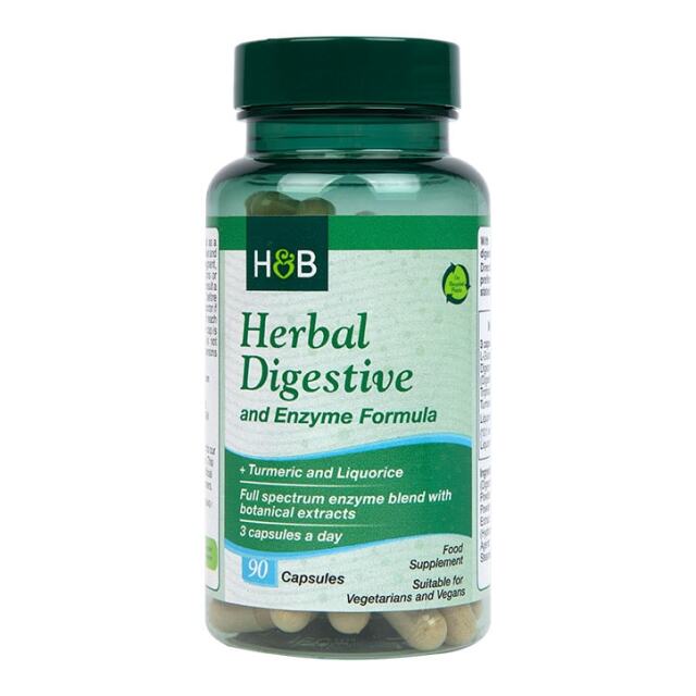 Holland & Barrett Herbal Digestive and Enzyme Formula 90 Capsules - 1