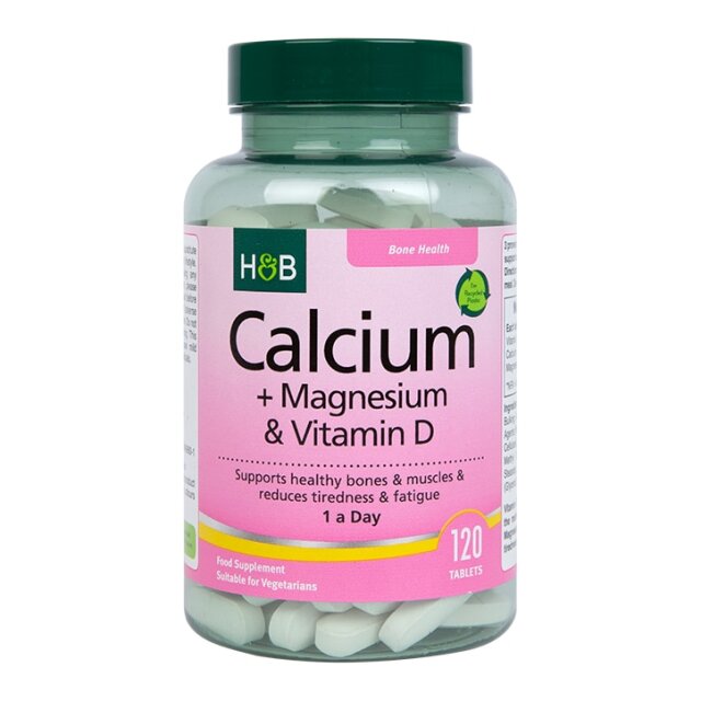 Holland & Barrett Calcium + Magnesium & Vitamin D 120 Tablets - 1
