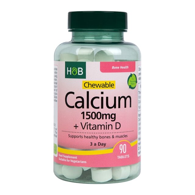 Holland & Barrett Chewable Calcium + Vitamin D 90 Tablets - 1