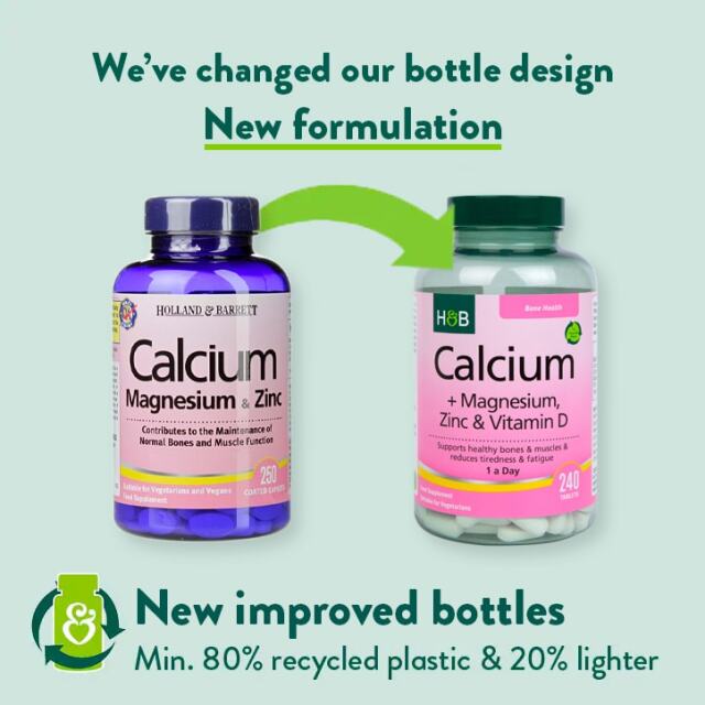 Holland & Barrett Calcium Magnesium Vitamin D & Zinc 240 Tablets - 2
