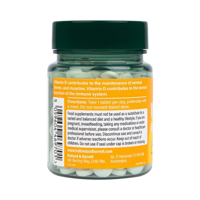 Holland & Barrett Vitamin D3 400 I.U. 10ug 240 Tablets - 3