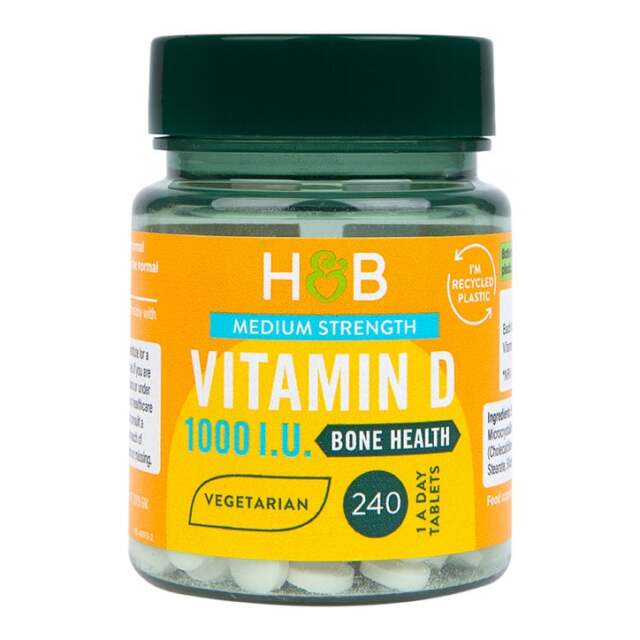 Holland & Barrett Vitamin D3 1000 I.U 25ug 240 Tablets - 1