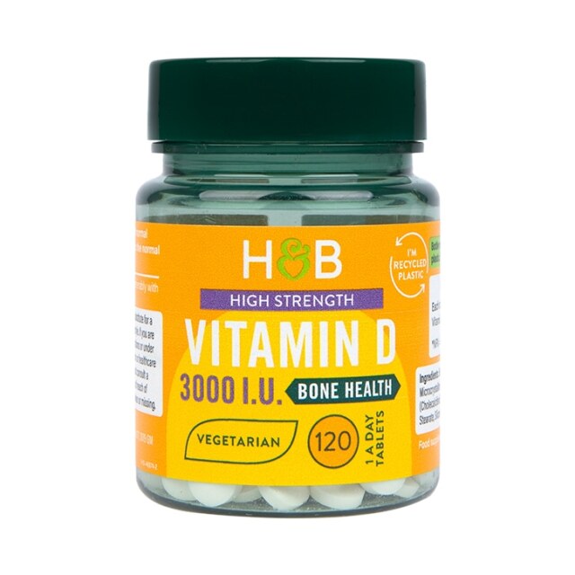Holland & Barrett Vitamin D 3000 I.U. 75ug 120 Tablets - 1