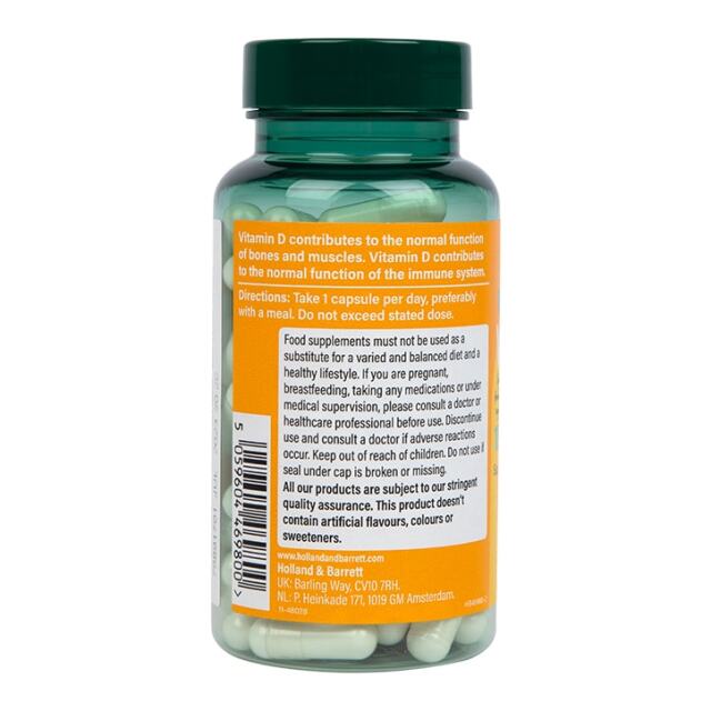 Holland & Barrett Vegan Vitamin D 1000 I.U 25ug 90 Capsules - 3