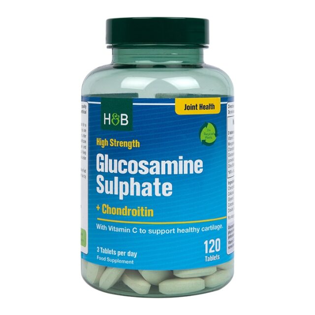 Holland & Barrett High Strength Glucosamine Sulphate & Chondroitin 1100mg 120 Tablets - 1