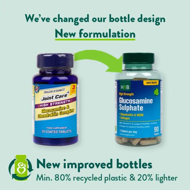 Holland & Barrett High Strength Glucosamine & Chondroitin Complex 90 Tablets - 2