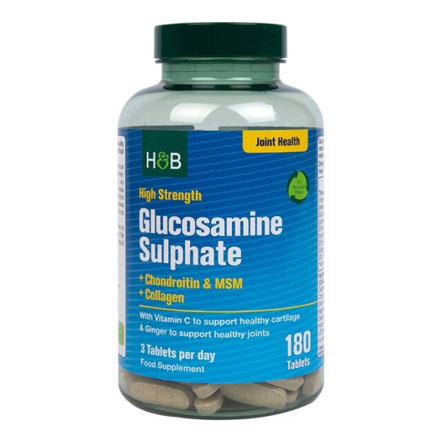 Holland & Barrett High Strength Glucosamine & Chondroitin Complex 180 Tablets - 1