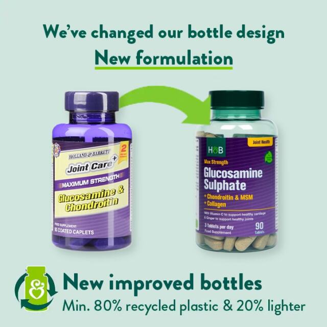 Holland & Barrett Max Strength Glucosamine & Chondroitin 90 Tablets - 2