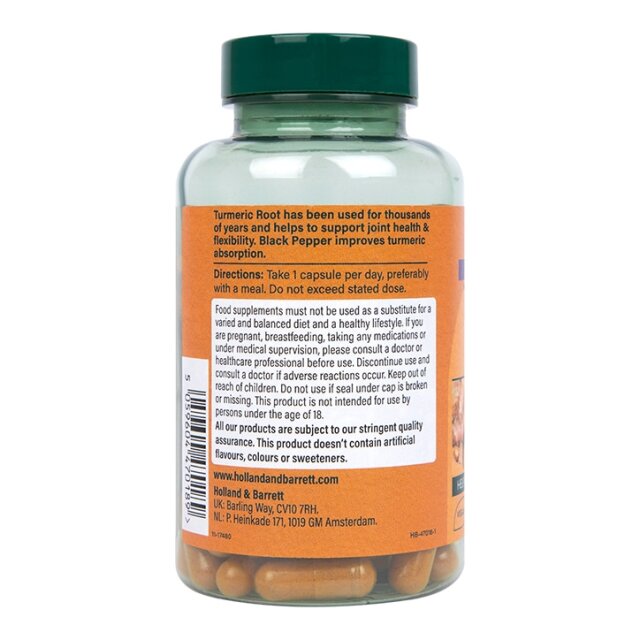 Holland & Barrett High Strength Turmeric 600mg 90 Capsules - 3