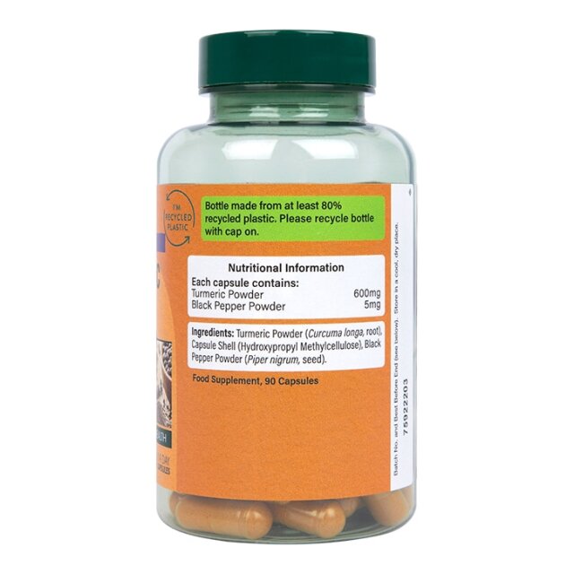 Holland & Barrett High Strength Turmeric 600mg 90 Capsules - 4