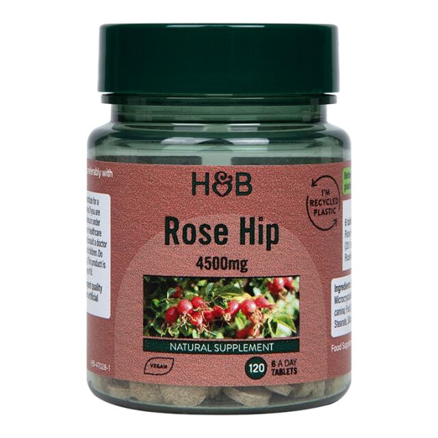 Holland & Barrett Rose Hip 4500mg 120 Tablets - 1