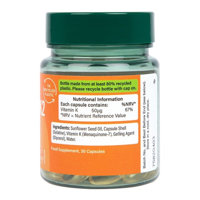 Holland & Barrett K2 50ug Capsules