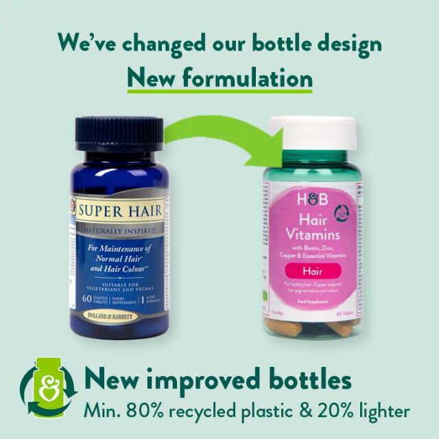 Holland & Barrett Hair Vitamins 60 Tablets - 2