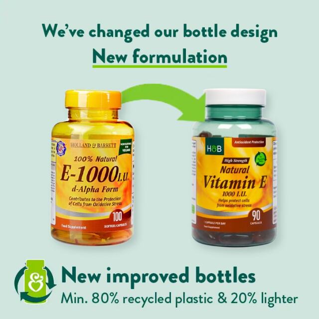 Holland & Barrett Vitamin E 1000iu 90 Capsules - 2