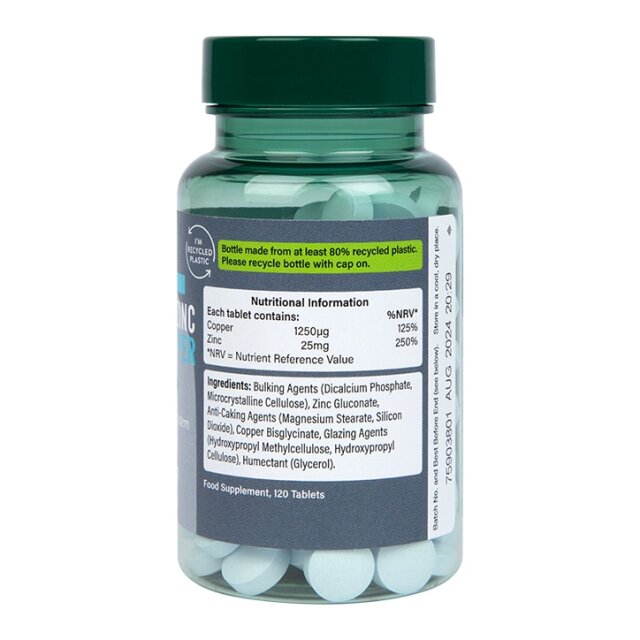Holland & Barrett High Strength Chelated Zinc & Copper 120 Tablets - 3