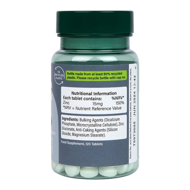 Holland & Barrett Zinc 15mg 120 Tablets - 4