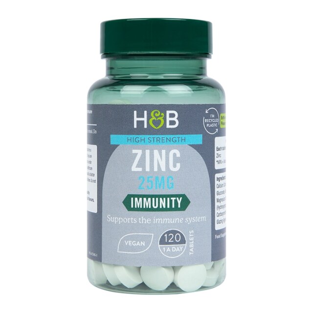 Holland & Barrett Zinc 25mg 120 Tablets - 1