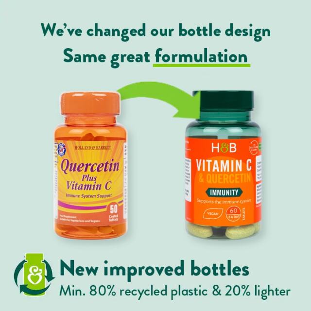 Holland & Barrett Quercetin Plus Vitamin C 60 Tablets - 2