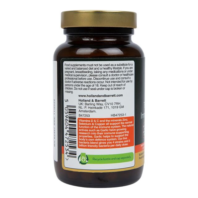 H&B Expert High Strength Triple Action Immune Support 60 Capsules - 4