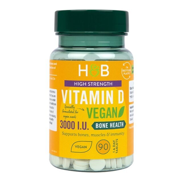 Holland & Barrett Vegan Vitamin D 3000 I.U. 75ug 90 Tablets - 1