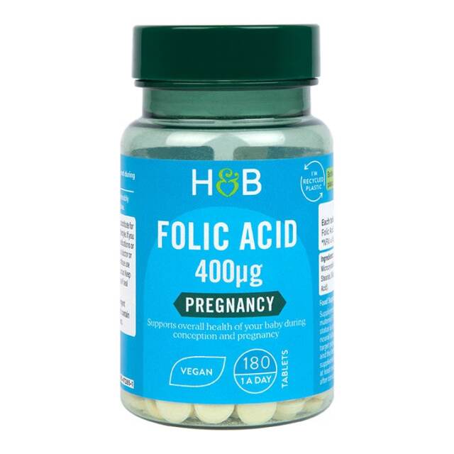 Holland & Barrett Folic Acid 400ug 180 Tablets - 1