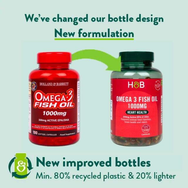 Holland & Barrett Omega 3 Fish Oil 1000mg 120 Capsules - 2
