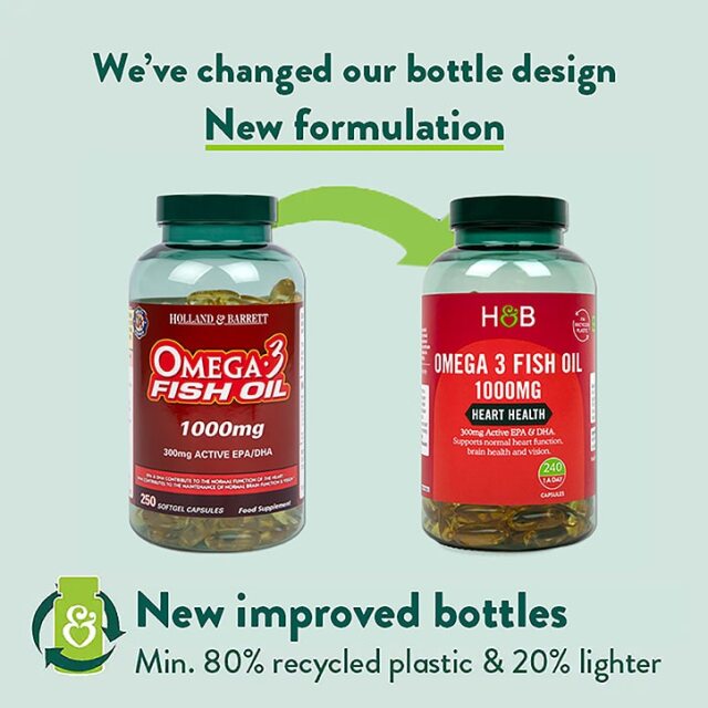 Holland & Barrett Omega 3 Fish Oil 1000mg 240 Capsules - 2
