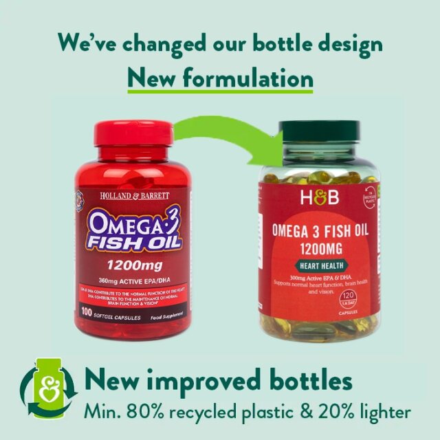 Holland & Barrett Omega 3 Fish Oil 1200mg 120 Capsules - 2