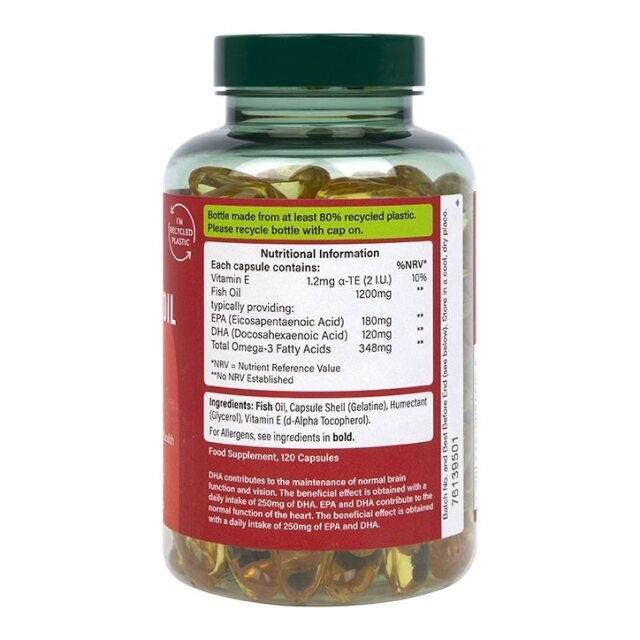 Holland & Barrett Omega 3 Fish Oil 1200mg 120 Capsules - 3
