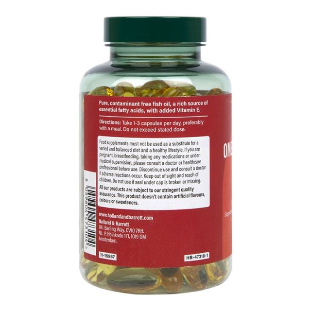 Holland & Barrett Omega 3 Fish Oil 1200mg 120 Capsules - 4