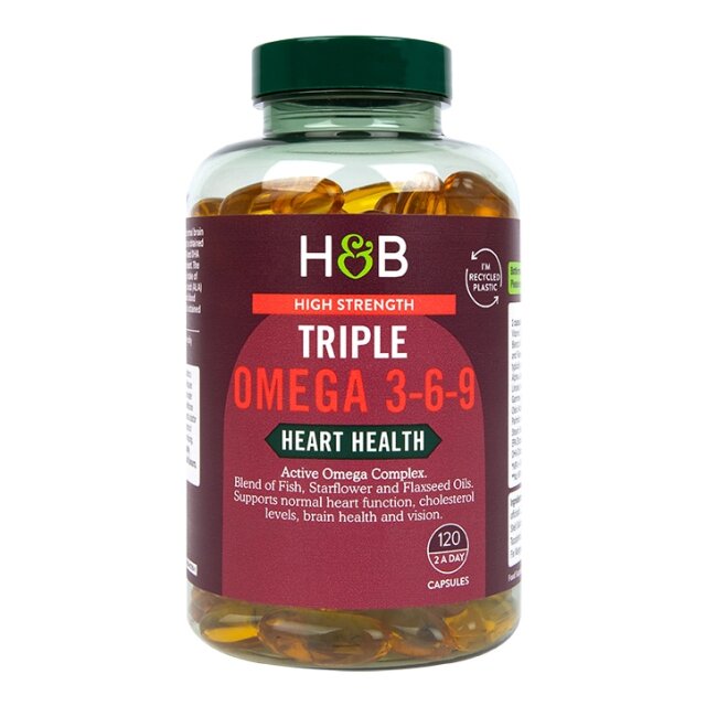 Holland & Barrett High Strength Triple Omega 3-6-9 120 Capsules - 1