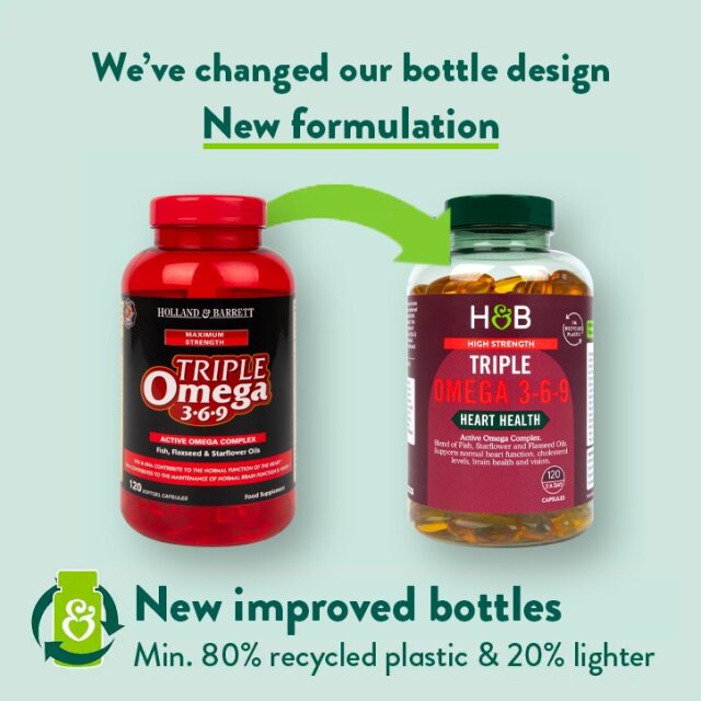 Holland & Barrett High Strength Triple Omega 3-6-9 120 Capsules - 2