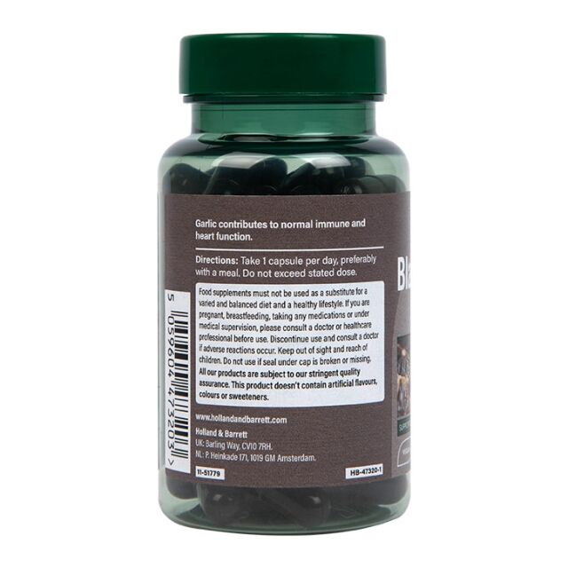 Holland & Barrett Black Garlic 6000mg 60 Capsules - 3