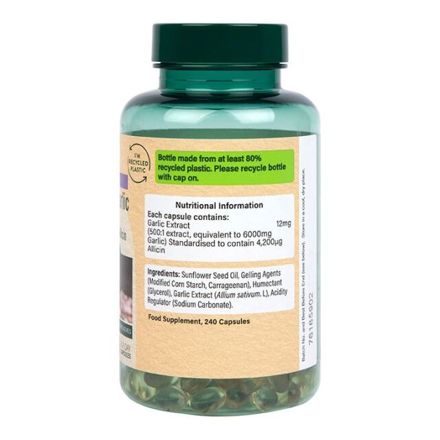 Holland & Barrett Enteric Coated Odourless Garlic 6000mg 240 Capsules - 3