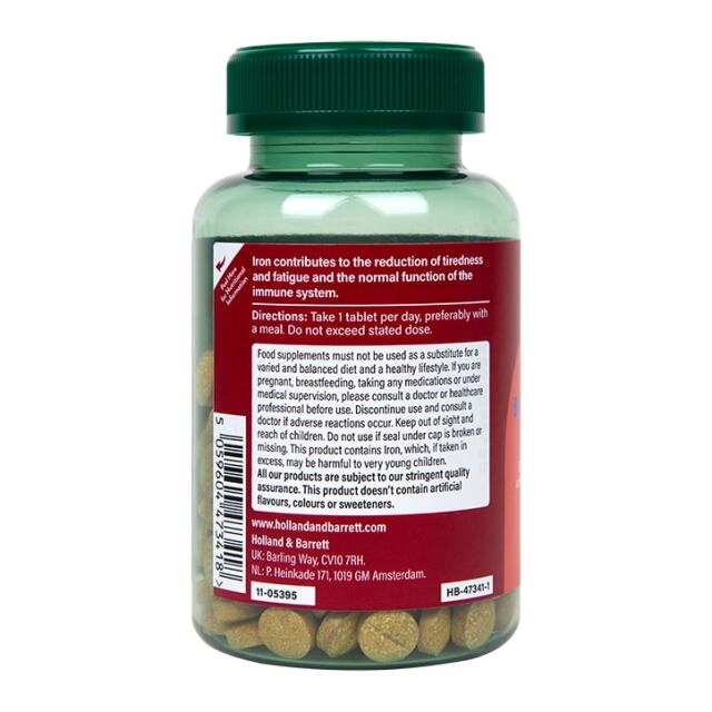 Holland & Barrett Iron + B Vits, Vit C & Minerals 15mg 180 Tablets - 3