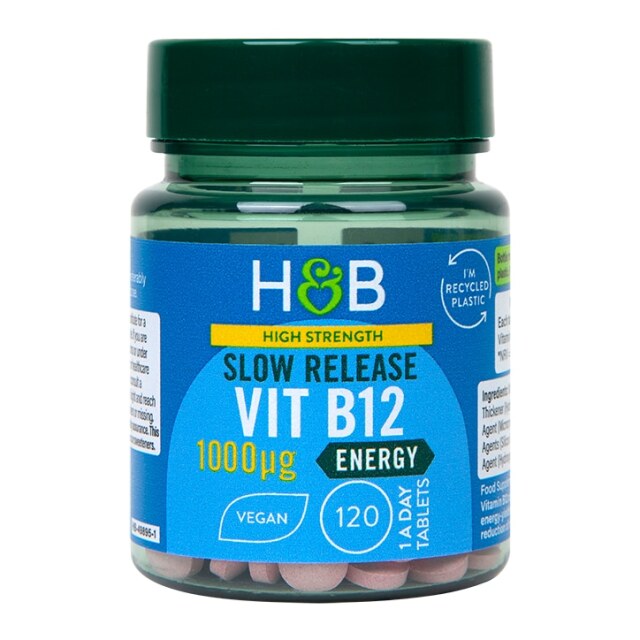 Holland & Barrett High Strength Slow Release Vitamin B12 1000ug 120 Tablets - 1