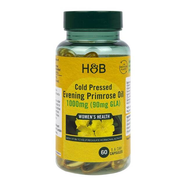 Holland & Barrett Cold Pressed Evening Primrose Oil 1000mg 60 Capsules - 1