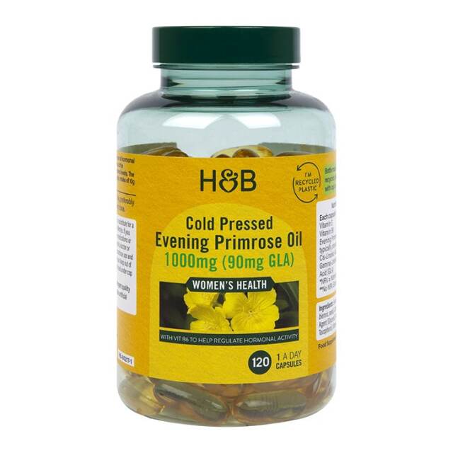 Holland & Barrett Cold Pressed Evening Primrose Oil 1000mg 120 Capsules - 1