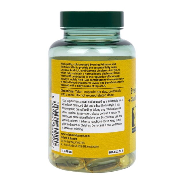 Holland & Barrett Evening Primrose Oil + Starflower Oil 90 Capsules - 4