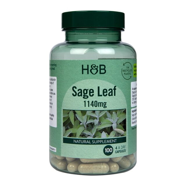 Holland & Barrett Sage Leaf 1140mg 100 Capsules - 1